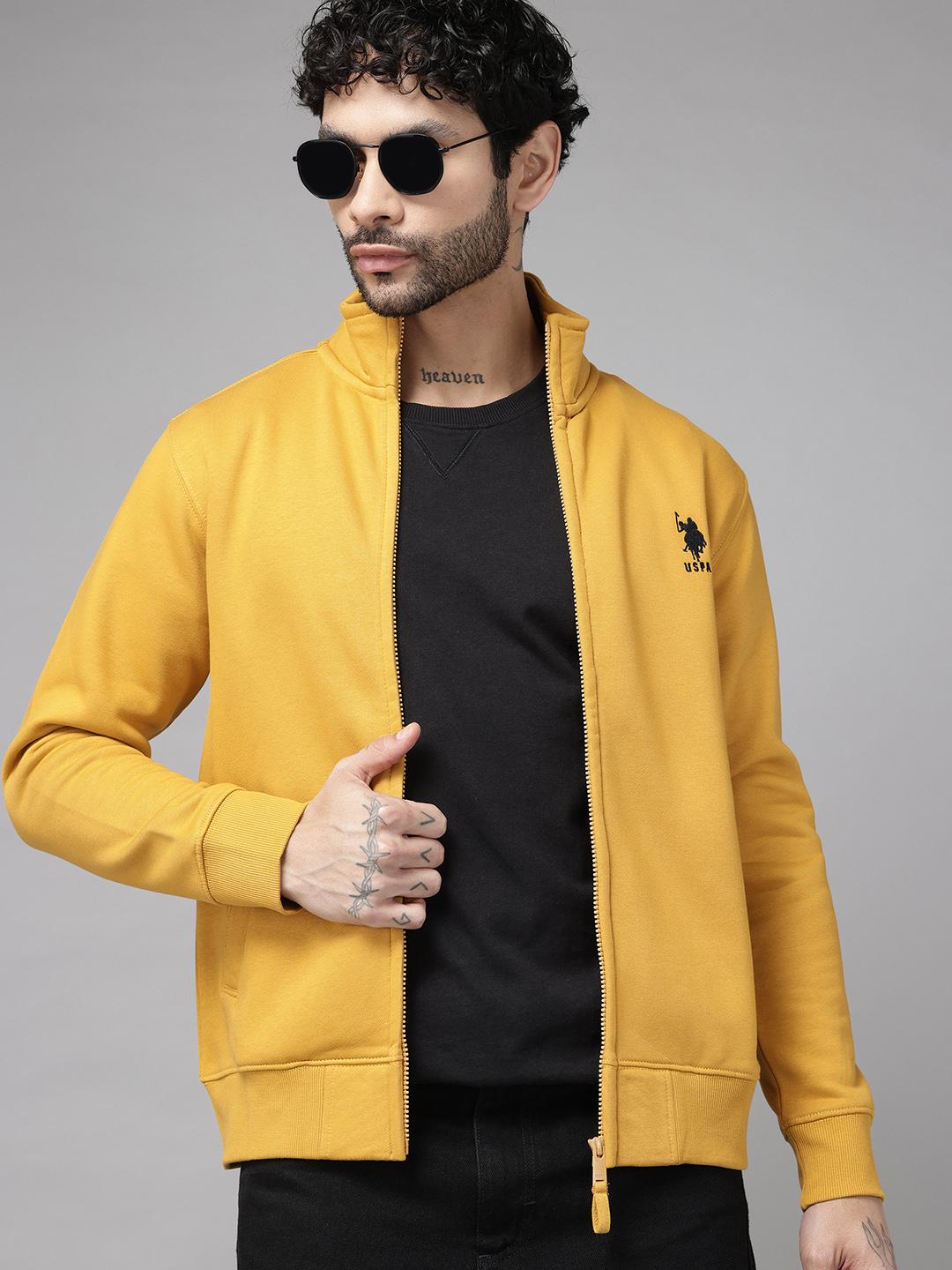 U.S. Polo Assn. Mock Collar Front-Open Fleece Sweatshirt