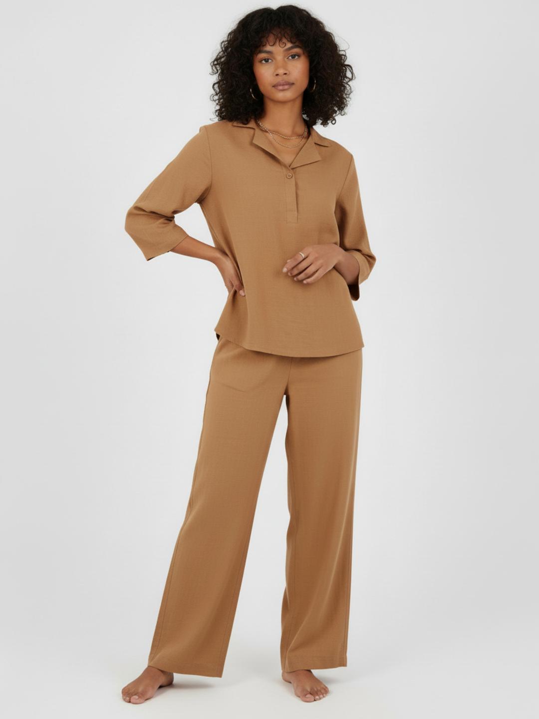 Buy Glitchez Women Cotton Linen Night Suit - - Apparel for Women
