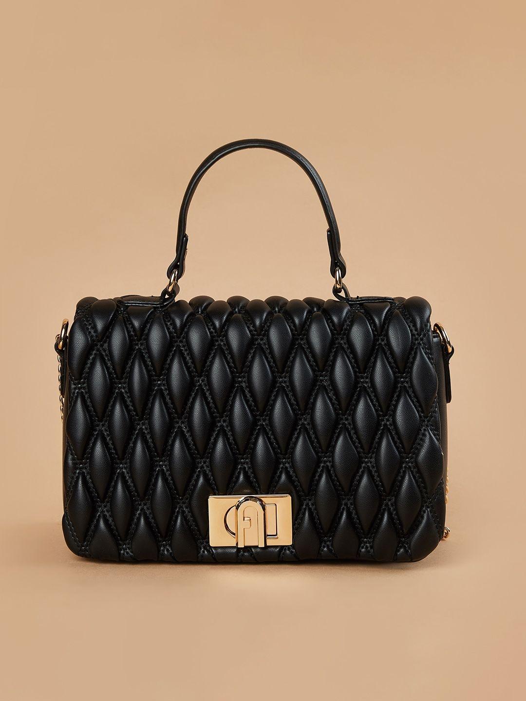 Buy CODE By Lifestyle Textured PU Structured Handheld Bag With Quilted ...
