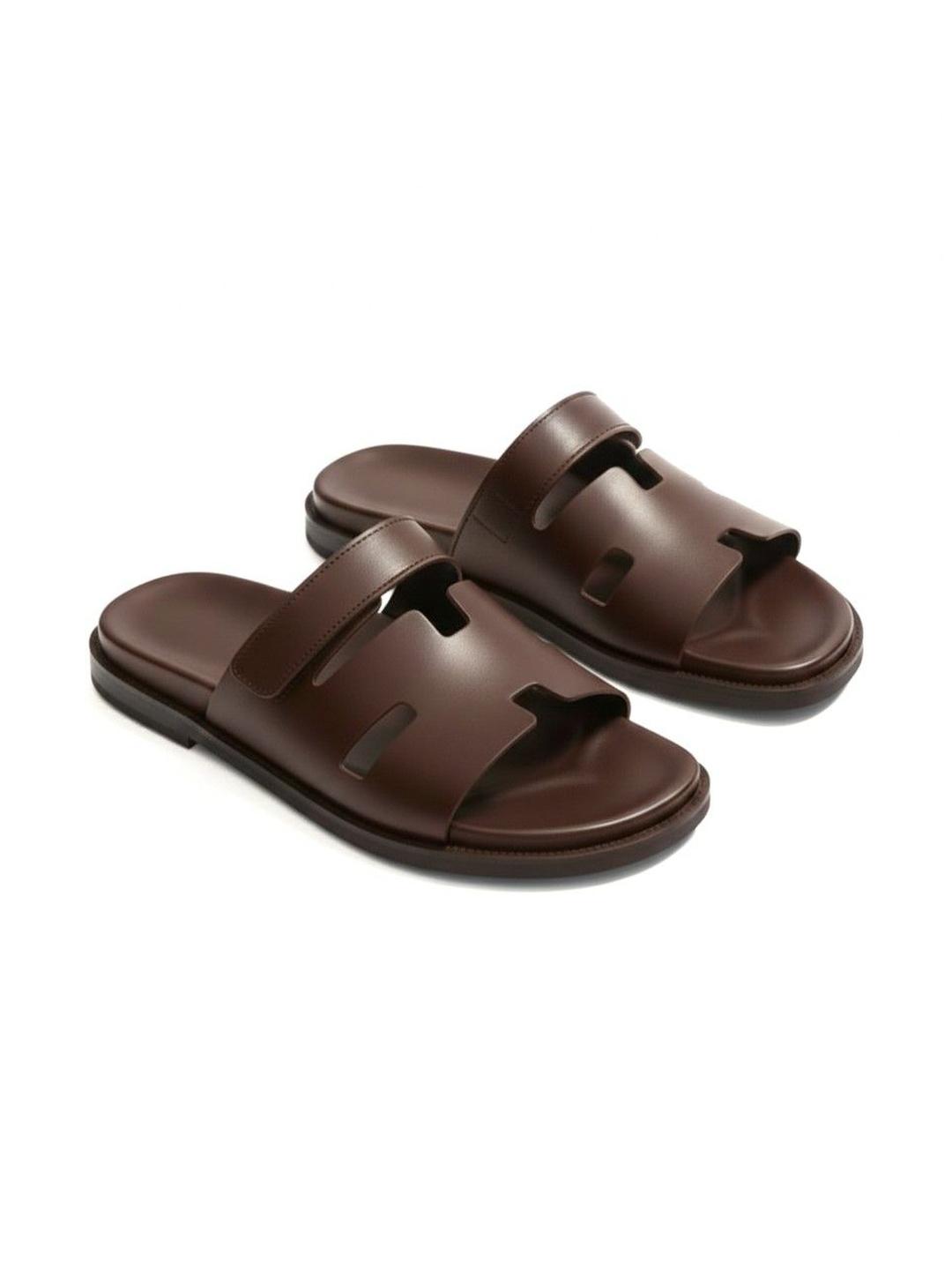 MICHEAL FERAAS Men Leather Comfort Sandals - Image 1
