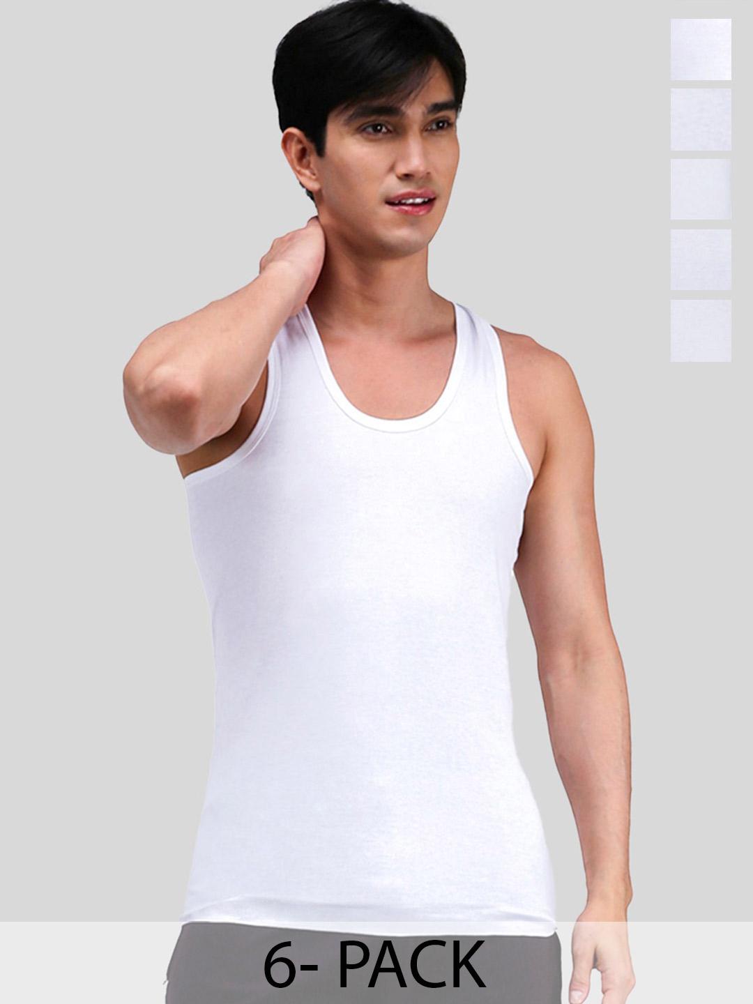 Buy AMUL COMFY Pack Of 6 Pure Cotton Undershirt Vest AC PLVESTWHTRN 6PC ...