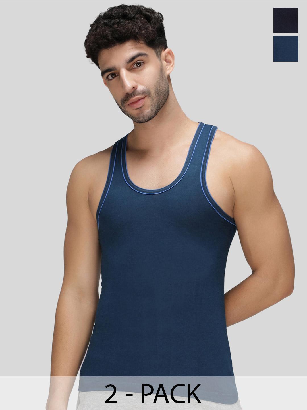 Buy AMUL COMFY Pack Of 2 Round Neck Cotton Innerwear Vests - - Apparel for Men