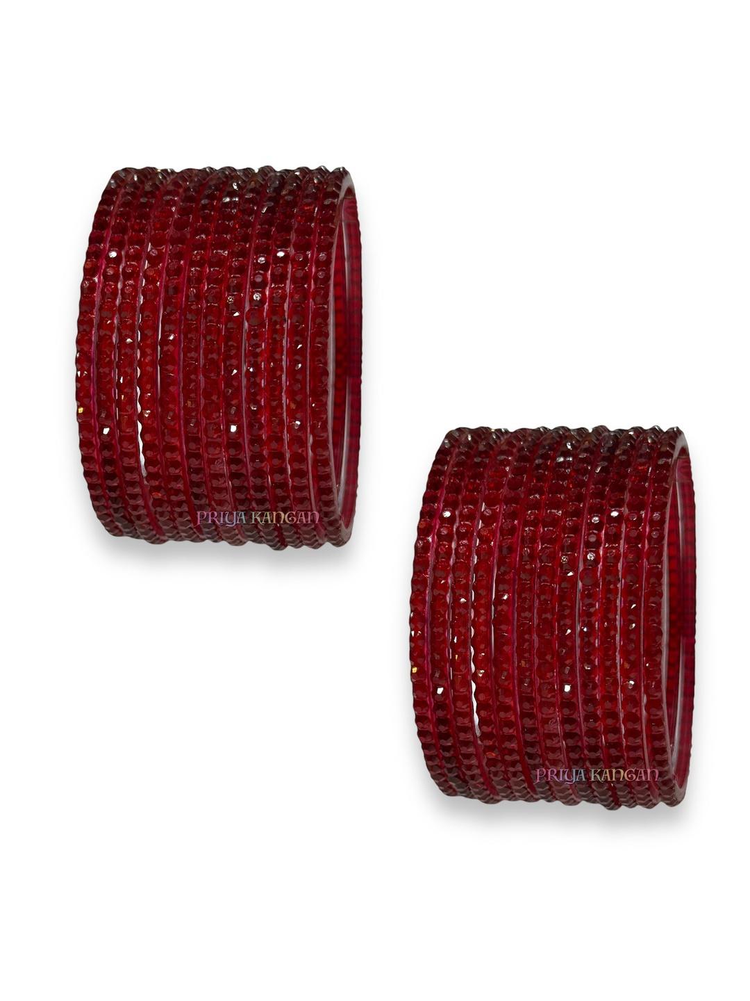 Buy PRIYA KANGAN Set Of 24 Crystal Beads Studded Bangles - - Accessories for Women