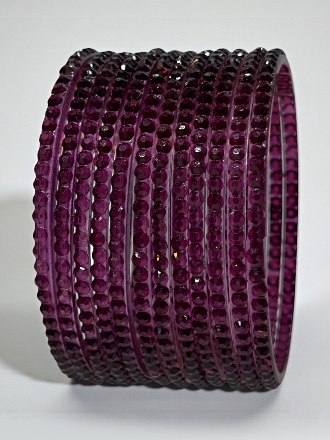 Buy PRIYA KANGAN Set Of 24 Crystal Beads Glass Bangles - - Accessories for Women