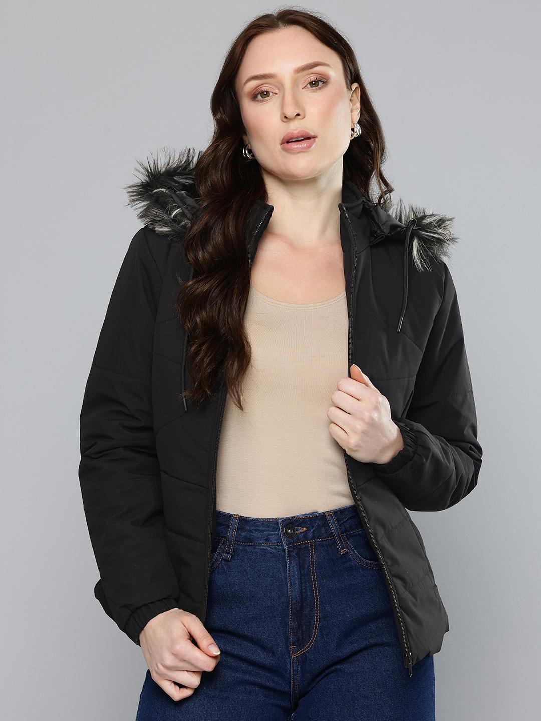 Fort Collins Faux Fur Trim Hooded Tailored Jacket