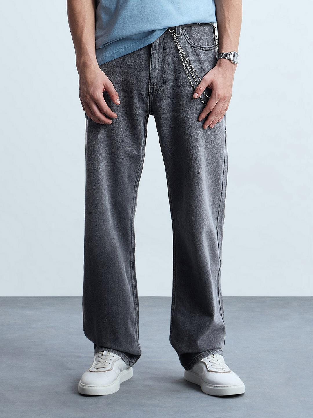 Flying Machine Men Relaxed Fit Mid-Rise Light Fade Jeans