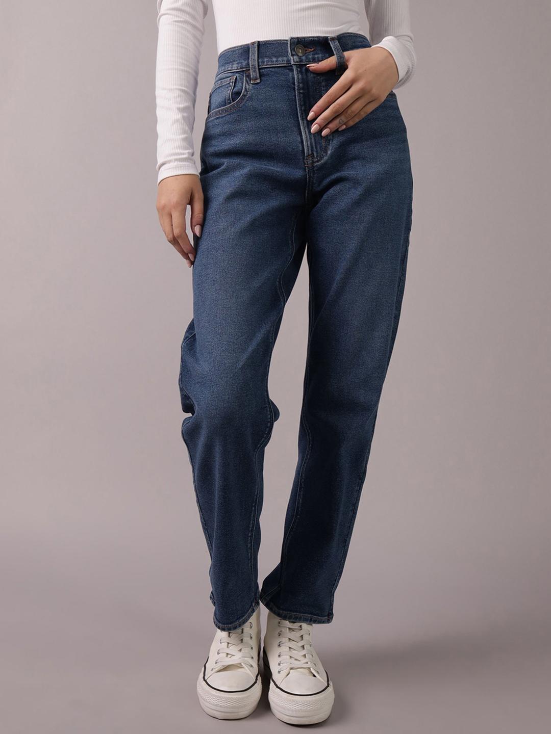 AMERICAN EAGLE OUTFITTERS Women Straight Fit Mid-Rise Jeans