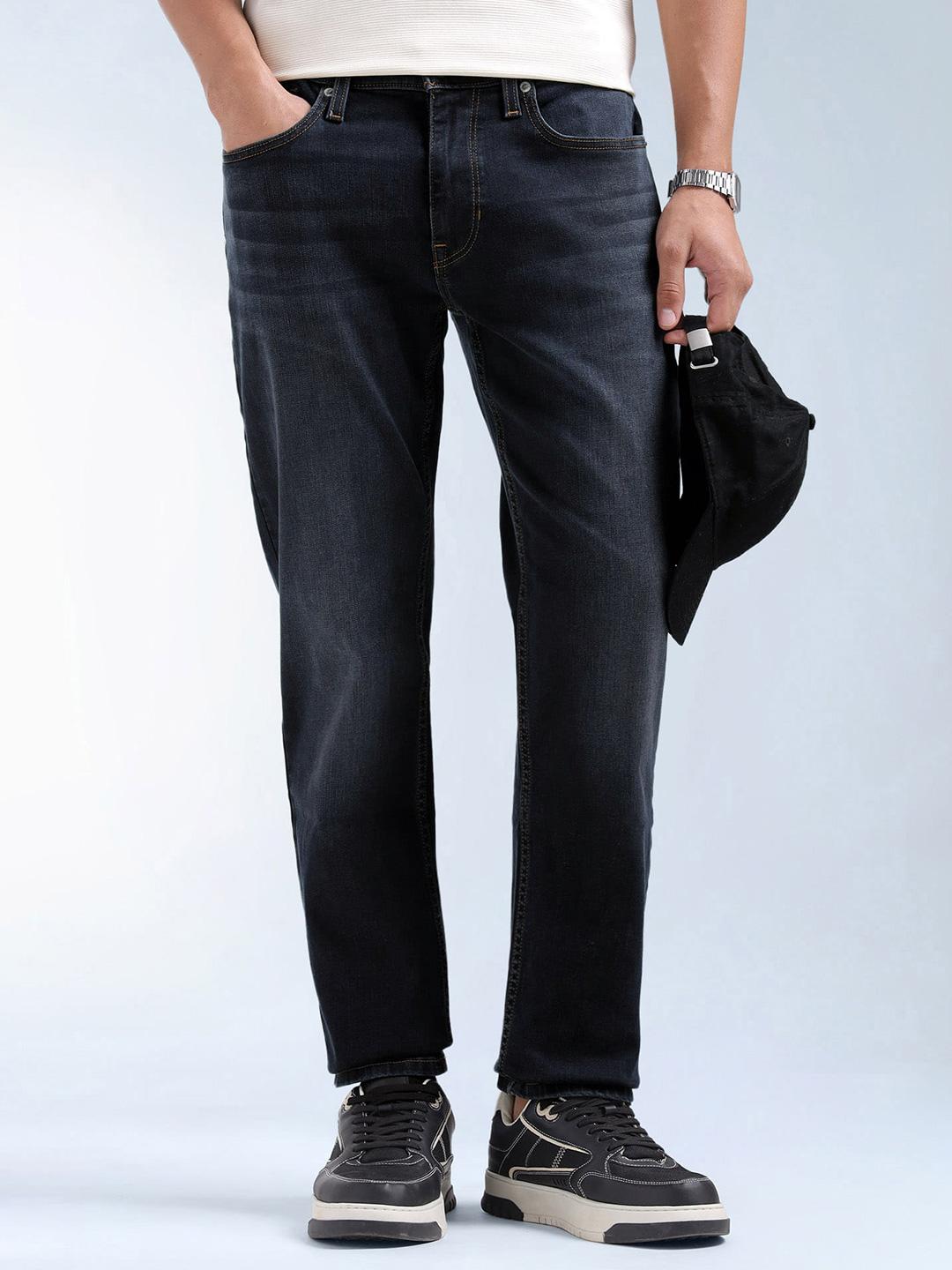 Flying Machine Men Straight Fit Mid-Rise Light Fade Stretchable Jeans