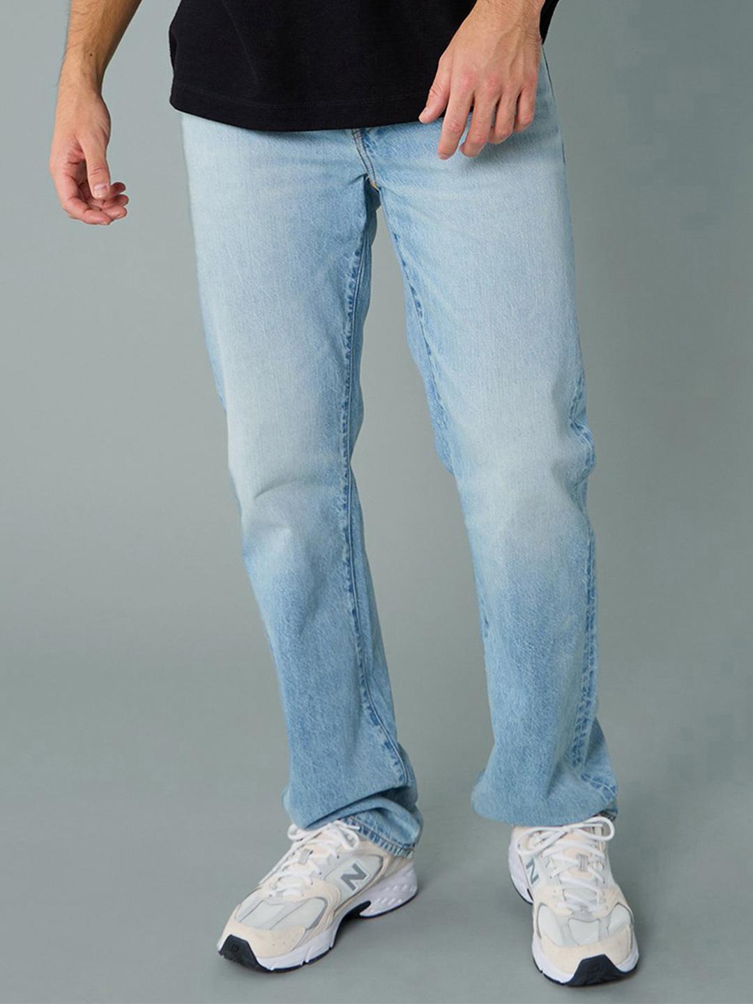 AMERICAN EAGLE OUTFITTERS Men Regular Fit Mid-Rise Heavy Fade Jeans