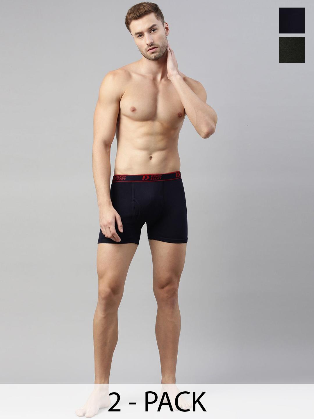 Buy DIXCY SCOTT Men Pack Of 3 Combed Cotton Ultra Smooth Fabric Long Trunk - - Apparel for Men