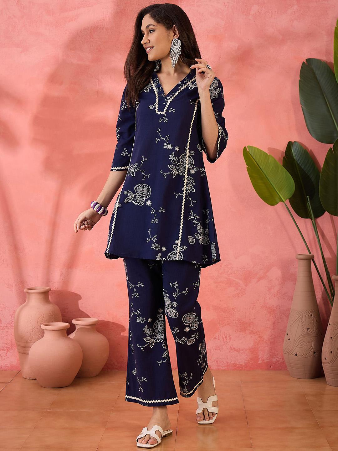 Lime Green Women’s Co-ord Set – Stylish Tunic & Trousers for Effortless Elegance | Indiaista