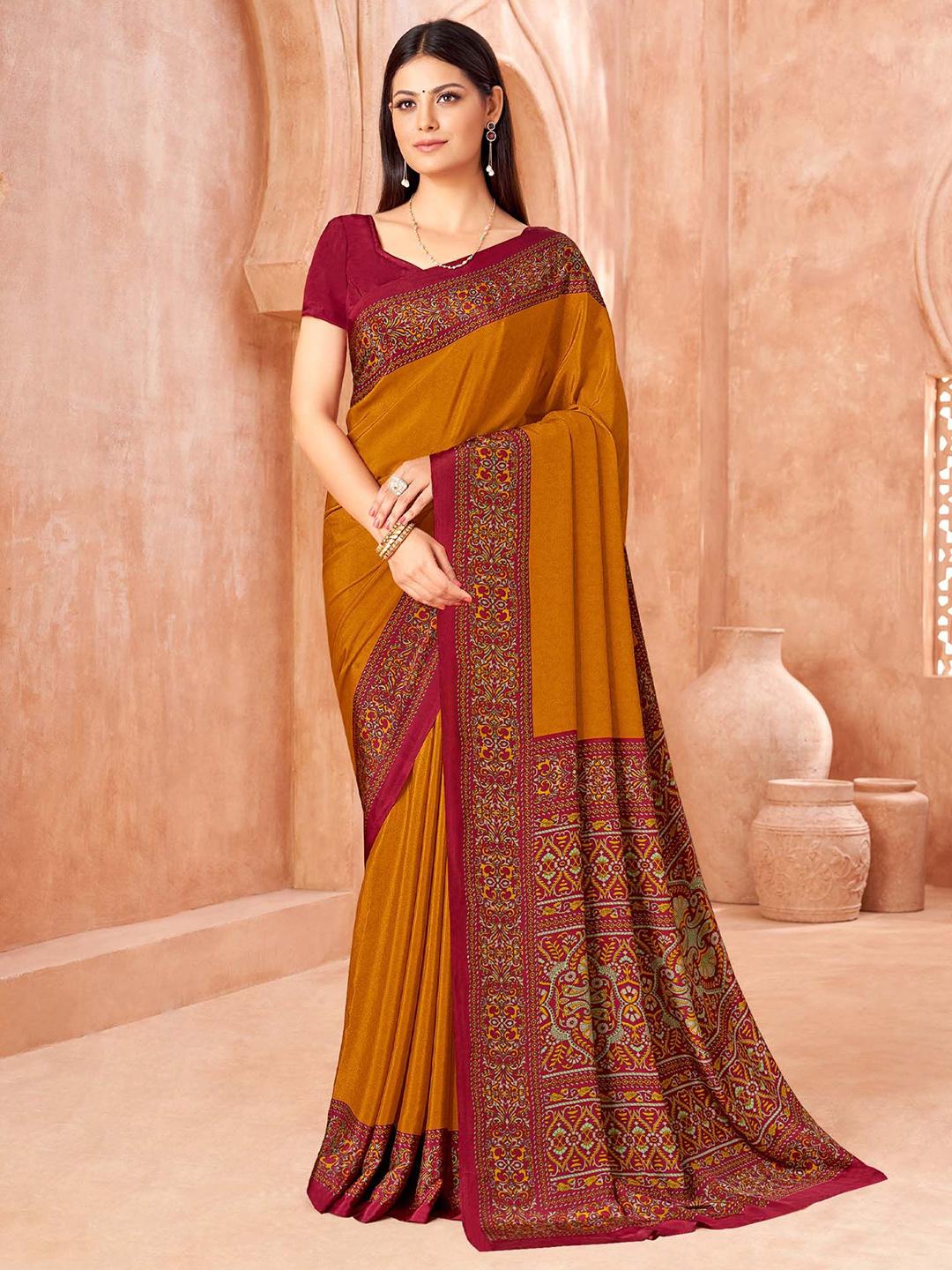 Buy Mitera Ethnic Motifs Printed Sungudi Saree -  - Apparel for Women