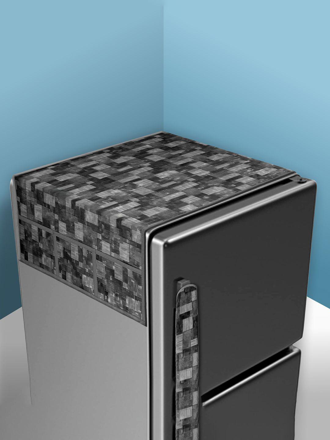 Buy Kuber Industries Grey And Black Abstract Printed Appliance Cover - - Home for Unisex