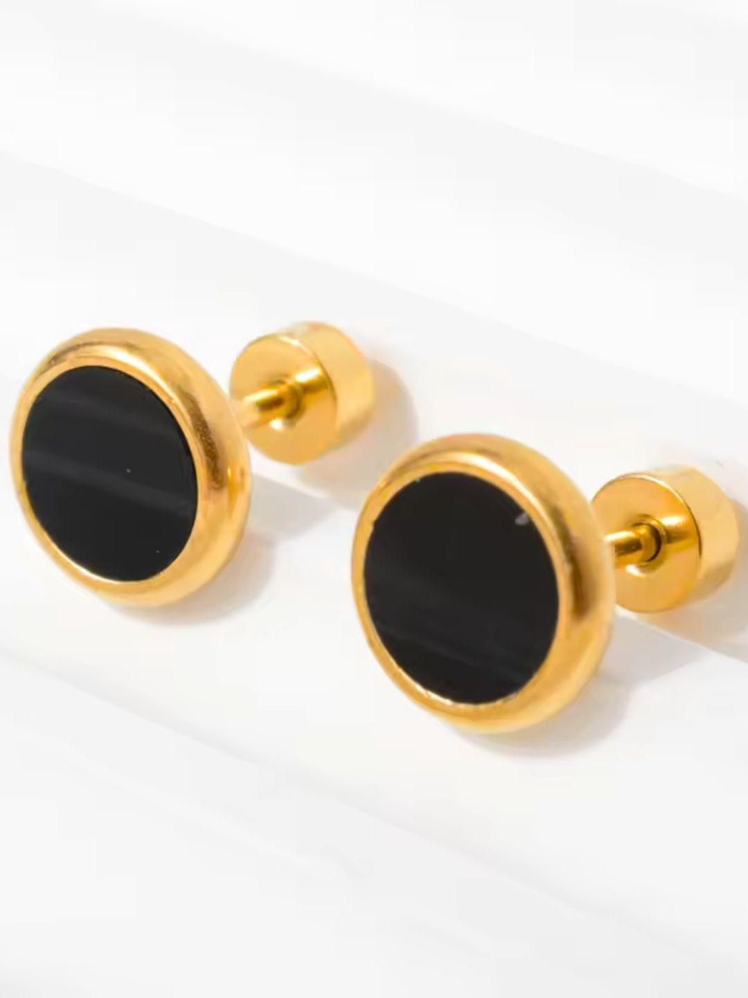 Buy The Roadster Lifestyle Co Gold Plated Contemporary Studs Earrings - - Accessories for Men