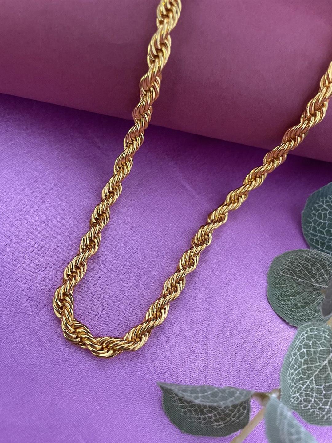 Minimal Rope Chain Buy Digital Dress Room Gold Plated Minimal Rope Design Chain Necklace ...