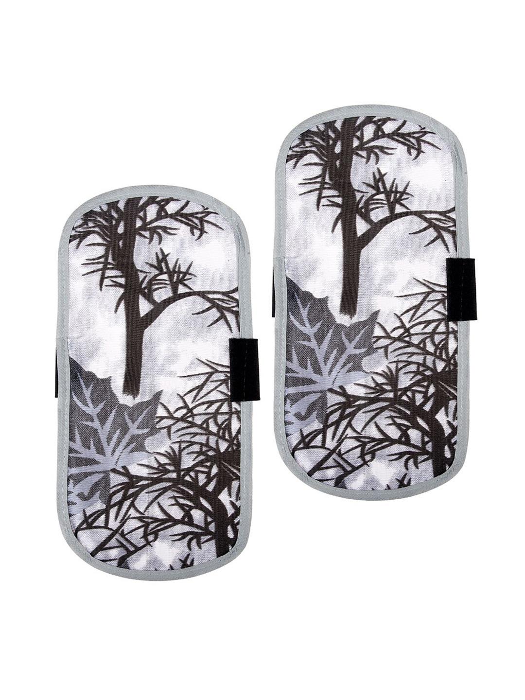 Buy Kuber Industries Grey & White 2 Pieces Printed Fridge Handle Covers - - Home for Unisex