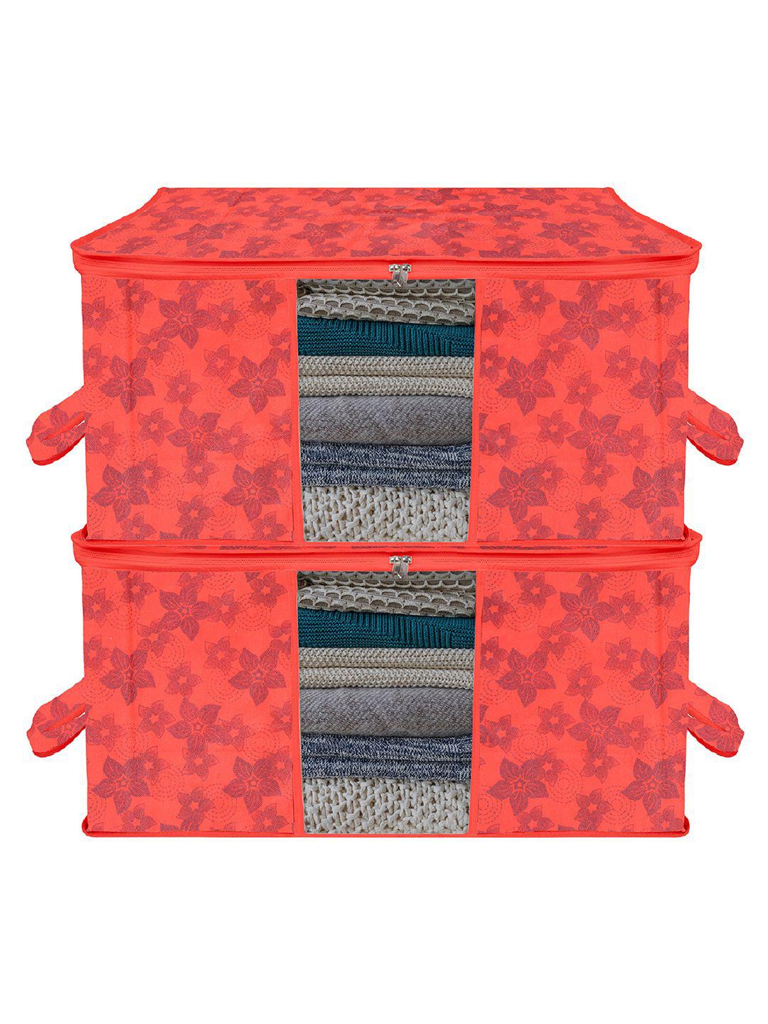Buy Kuber Industries Red & Grey 2 Pieces Underbed Storage Bags - - Home for Unisex