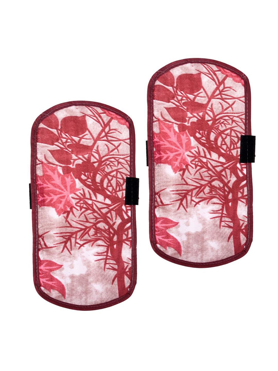 Buy Kuber Industries Maroon & Pink 2 Pieces Printed Fridge Handle Covers - - Home for Unisex