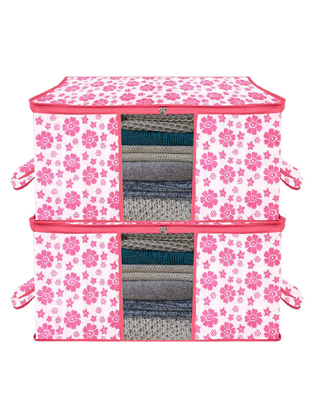 Buy Kuber Industries Pink 2 Pieces Printed Regular Underbed Storage Bag Organisers -  - Home for Unisex