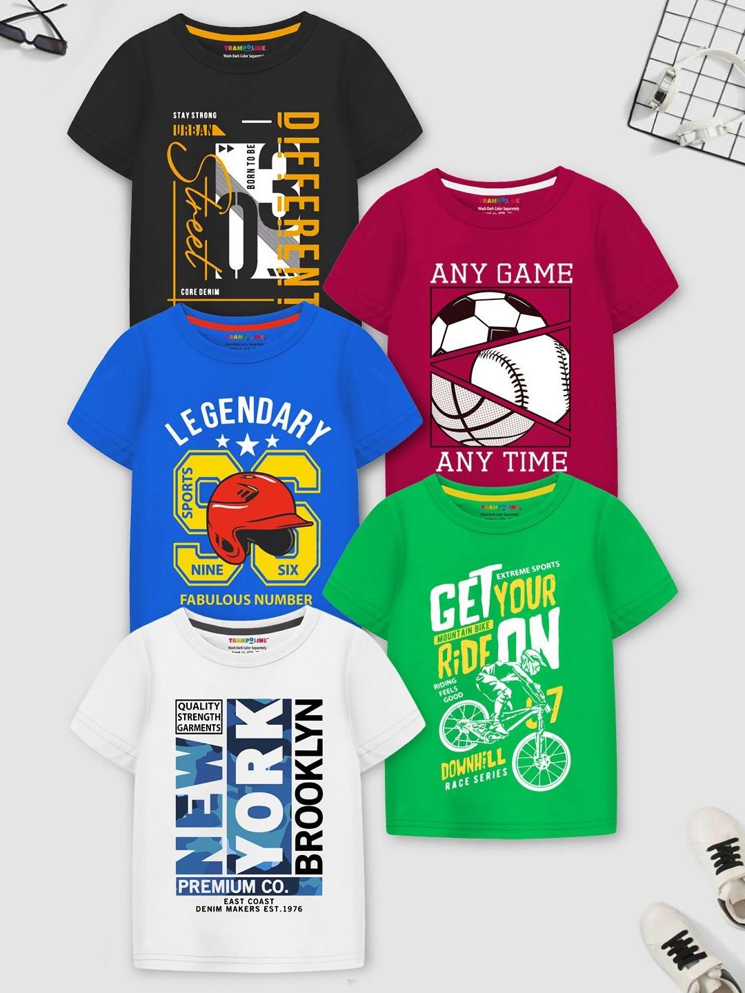 Trampoline Boys Printed T-shirt & Short Set Pack of 2