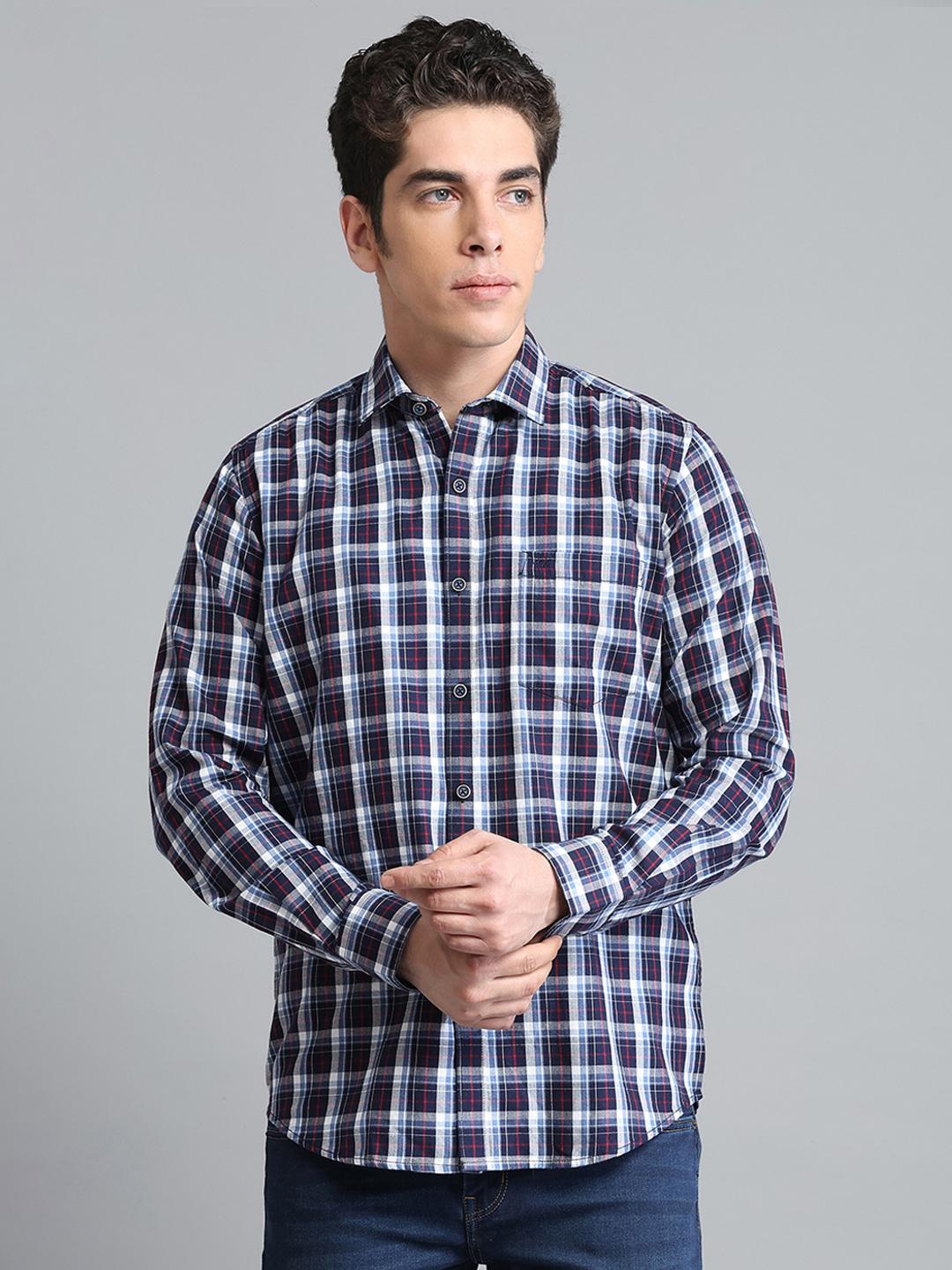 Monte Carlo Men Tartan Checks Opaque Checked Casual Shirt