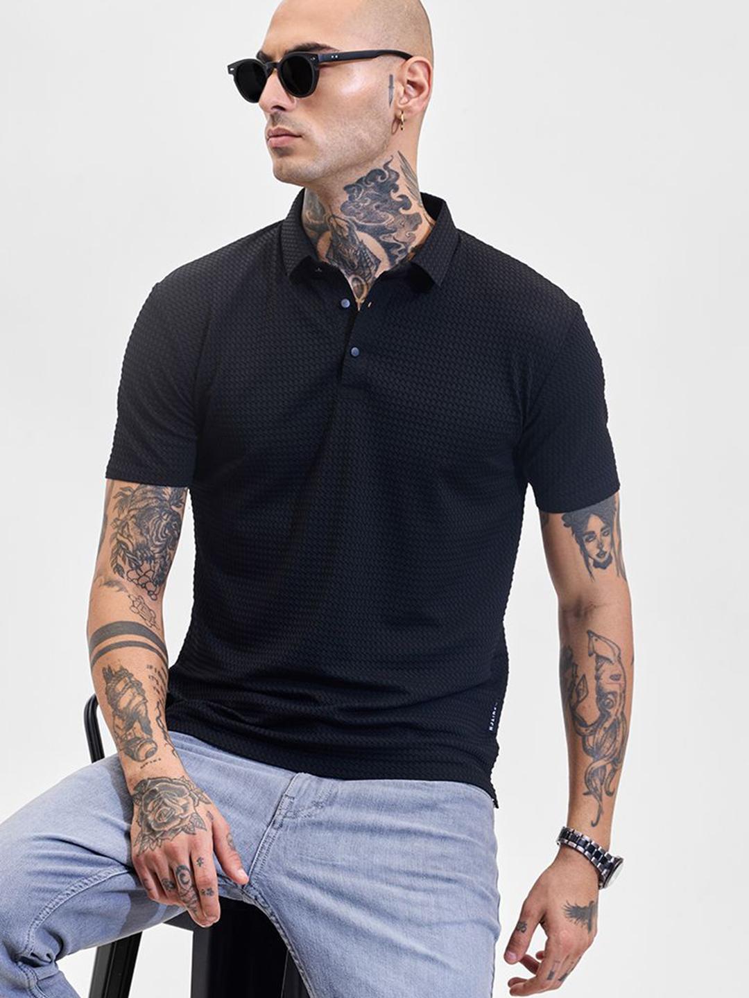 Polo Neck T-Shirt (Men) - Sneaky Eyes (3 Colours)