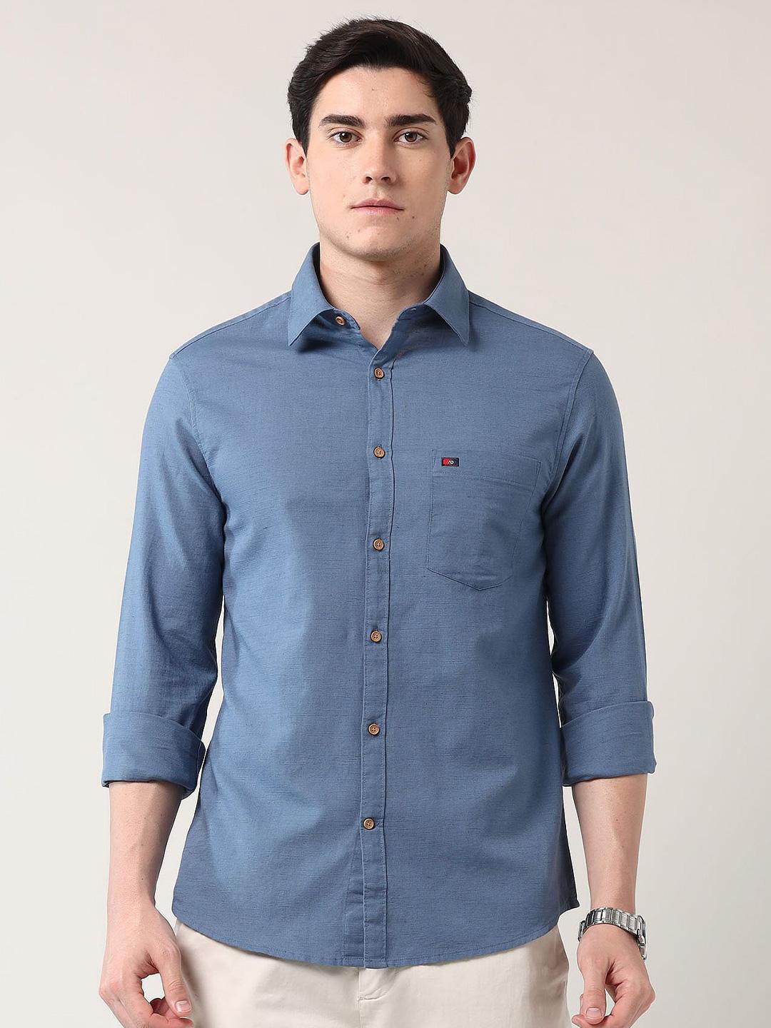 AD By Arvind Men Classic Slim Fit Casual Shirt
