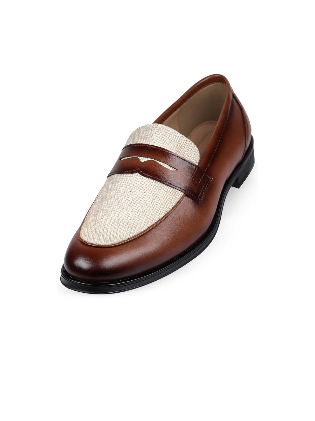 TANNY SHOES TANNY Men's Brown Jute Loafer Moccasin Style