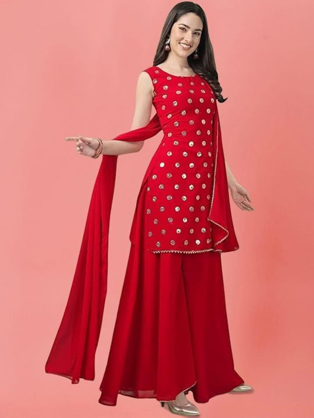 Parrot embroidered kurta