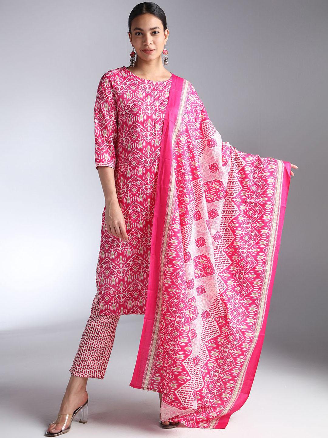Ethnic Motifs Printed Straight Dhoti Kurta Set main image 1