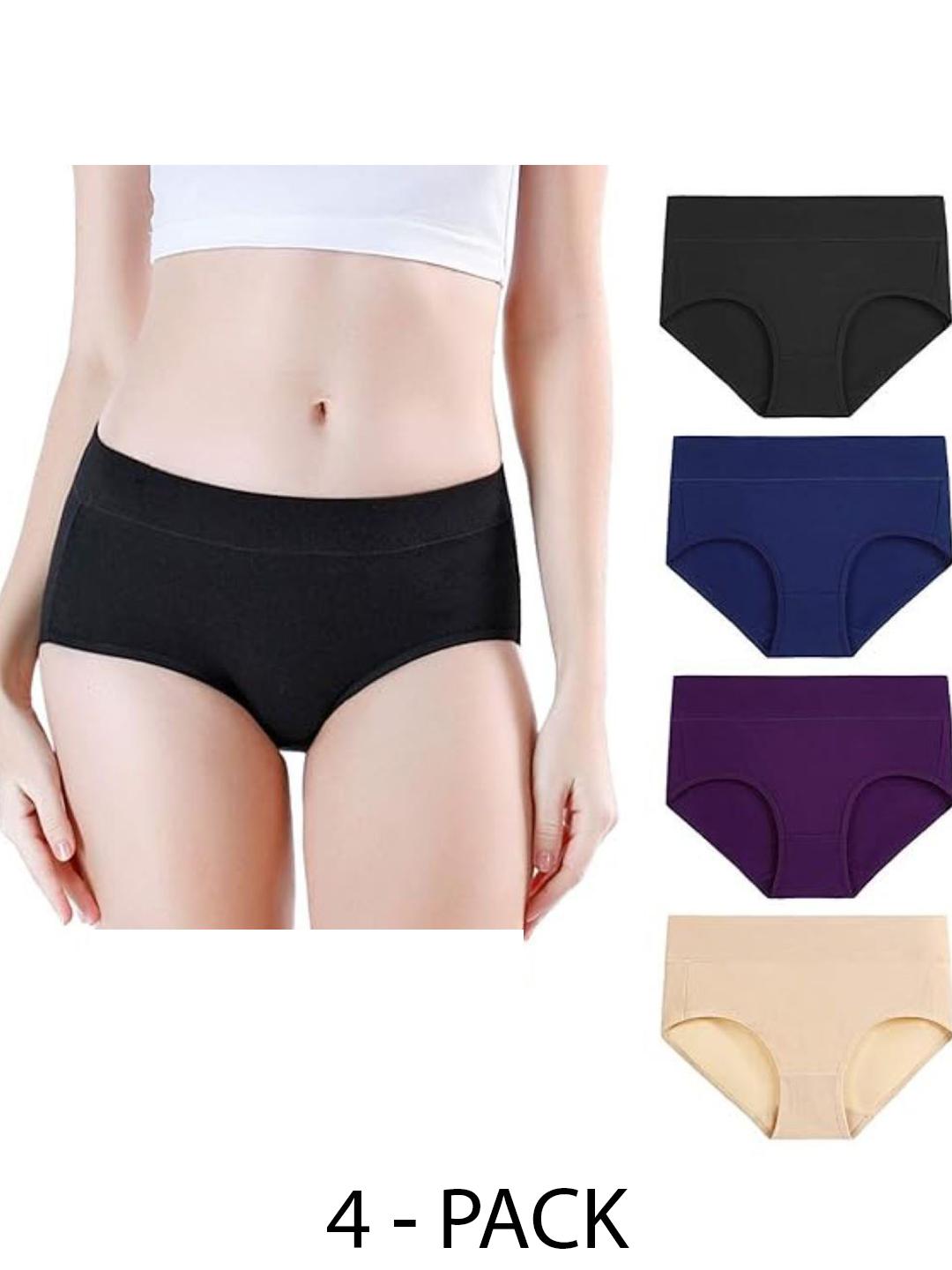Buy Diving Deep Pack Of 4 Cotton Hipster Briefs - - Apparel for Women