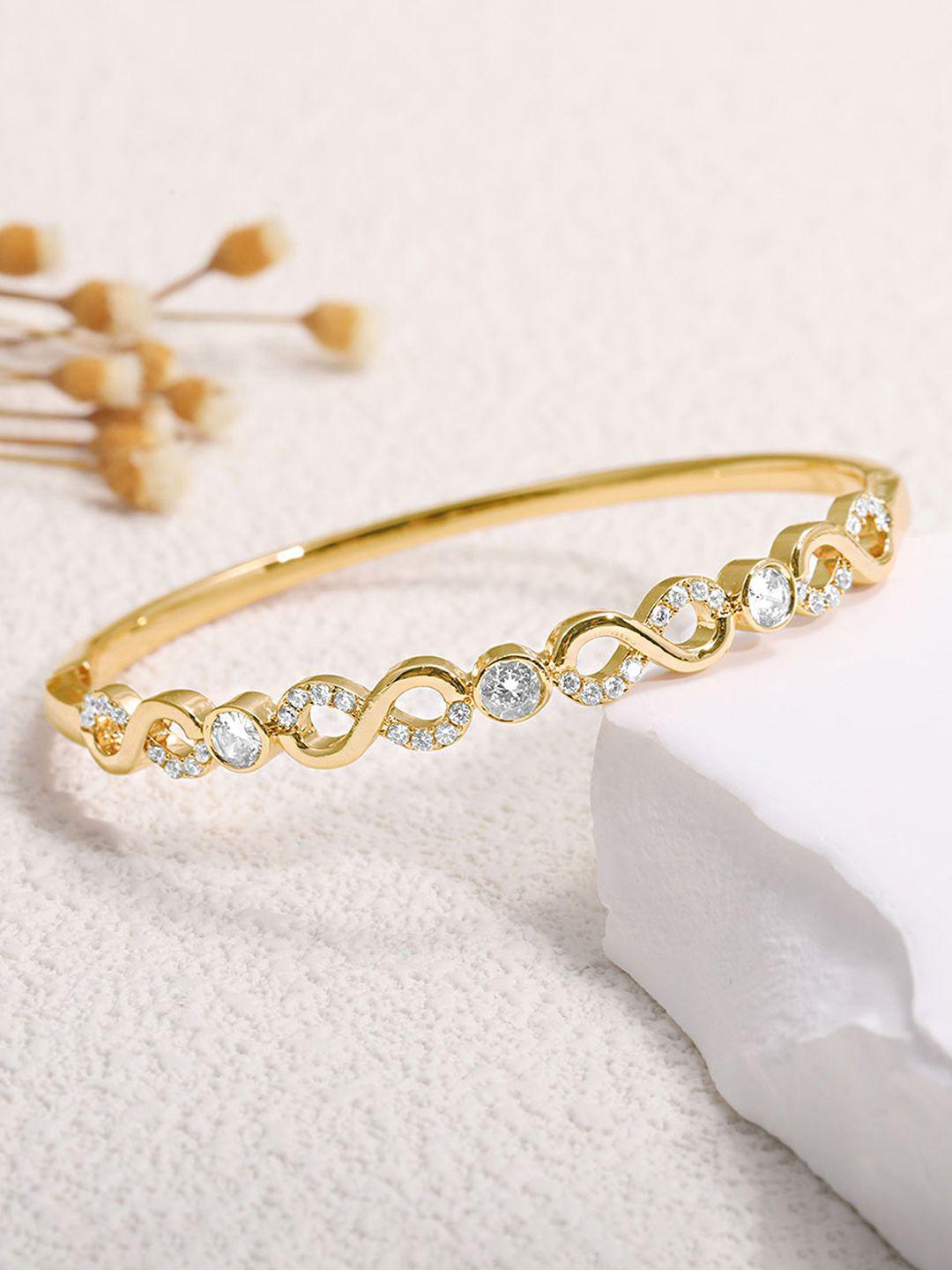 Buy Peora Gold Plated American Diamond Stone Studded Skin Friendly Kada Bracelet -  - Accessories for Women