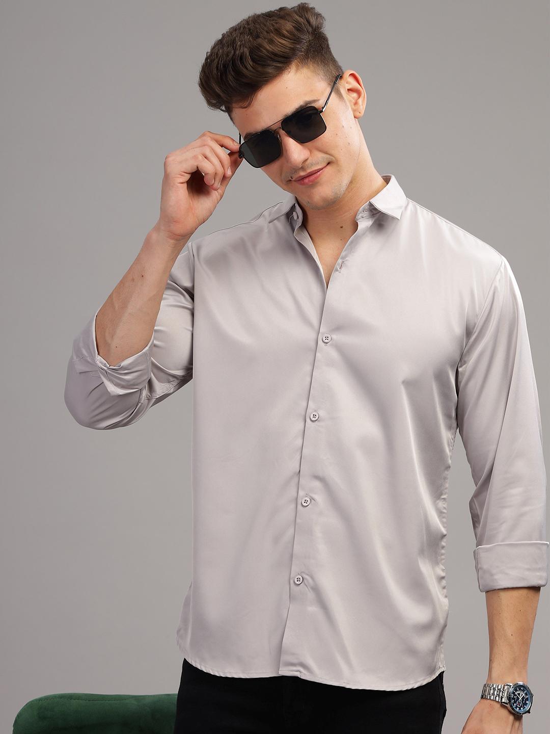 BS BLUE SQUAD Men Slim Fit Opaque Casual Shirt