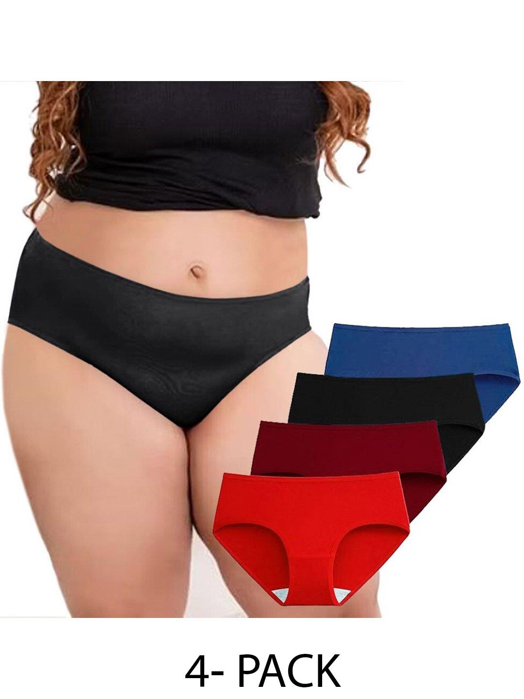 Buy Diving Deep Women Pack Of 4 Cotton Assorted Hipster Briefs - - Apparel for Women