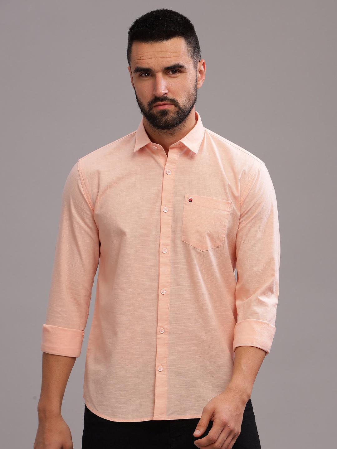 BS BLUE SQUAD Men India Slim Fit Spread Collar Solid Casual Shirt
