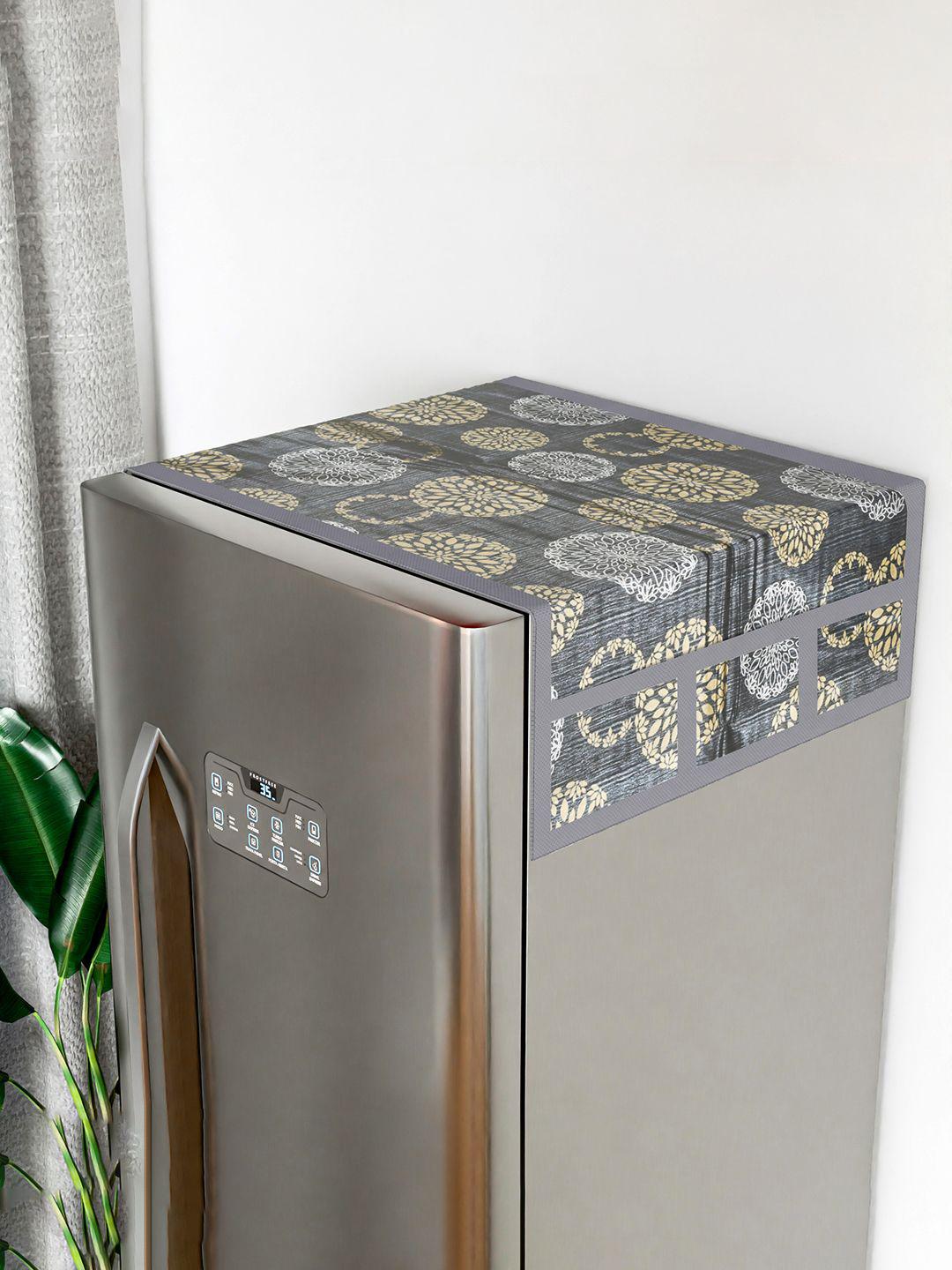 Buy Kuber Industries Black & White Printed Refrigerator Cover - - Home for Unisex