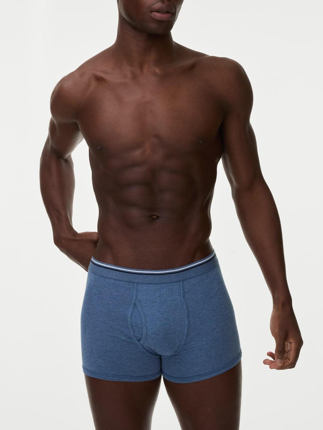 Buy Marks & Spencer 5 Pack Cotton Stretch Cool & Fresh Marl Trunks -  - Apparel for Men