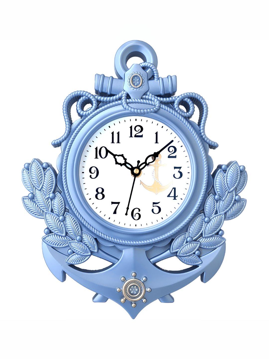 Buy Big Bang Blue Plastic Large Display Abstract Battery Analogue Wall Clock - - Home for Unisex