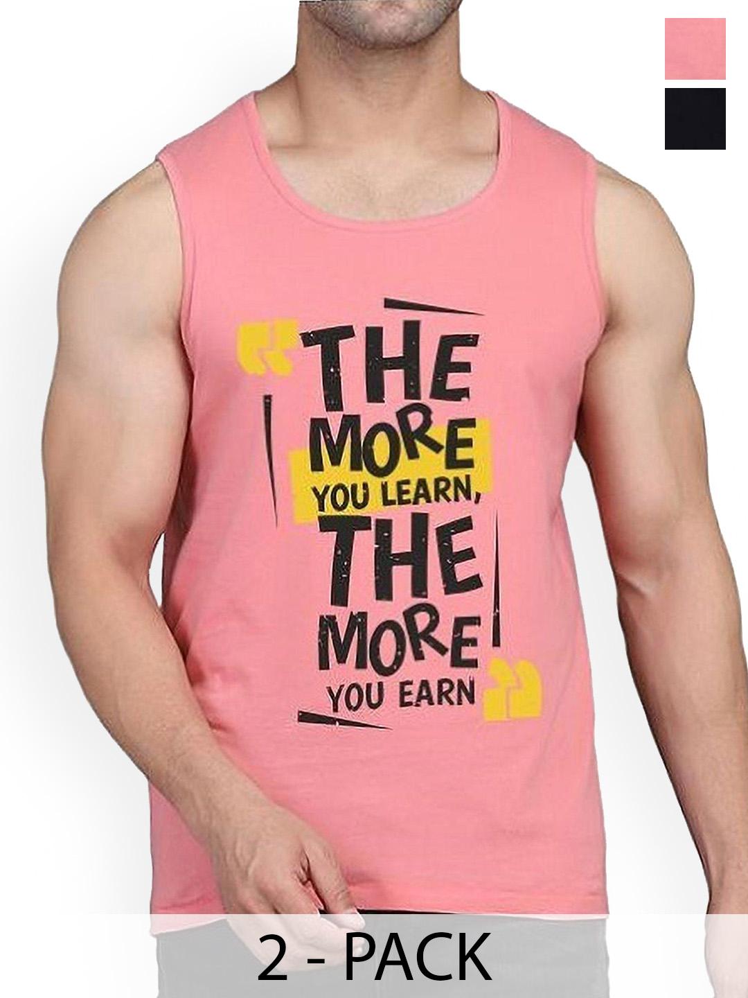 Buy WOOSTRO Men Pack Of 2 Printed Cotton Innerwear Vests - - Apparel for Men