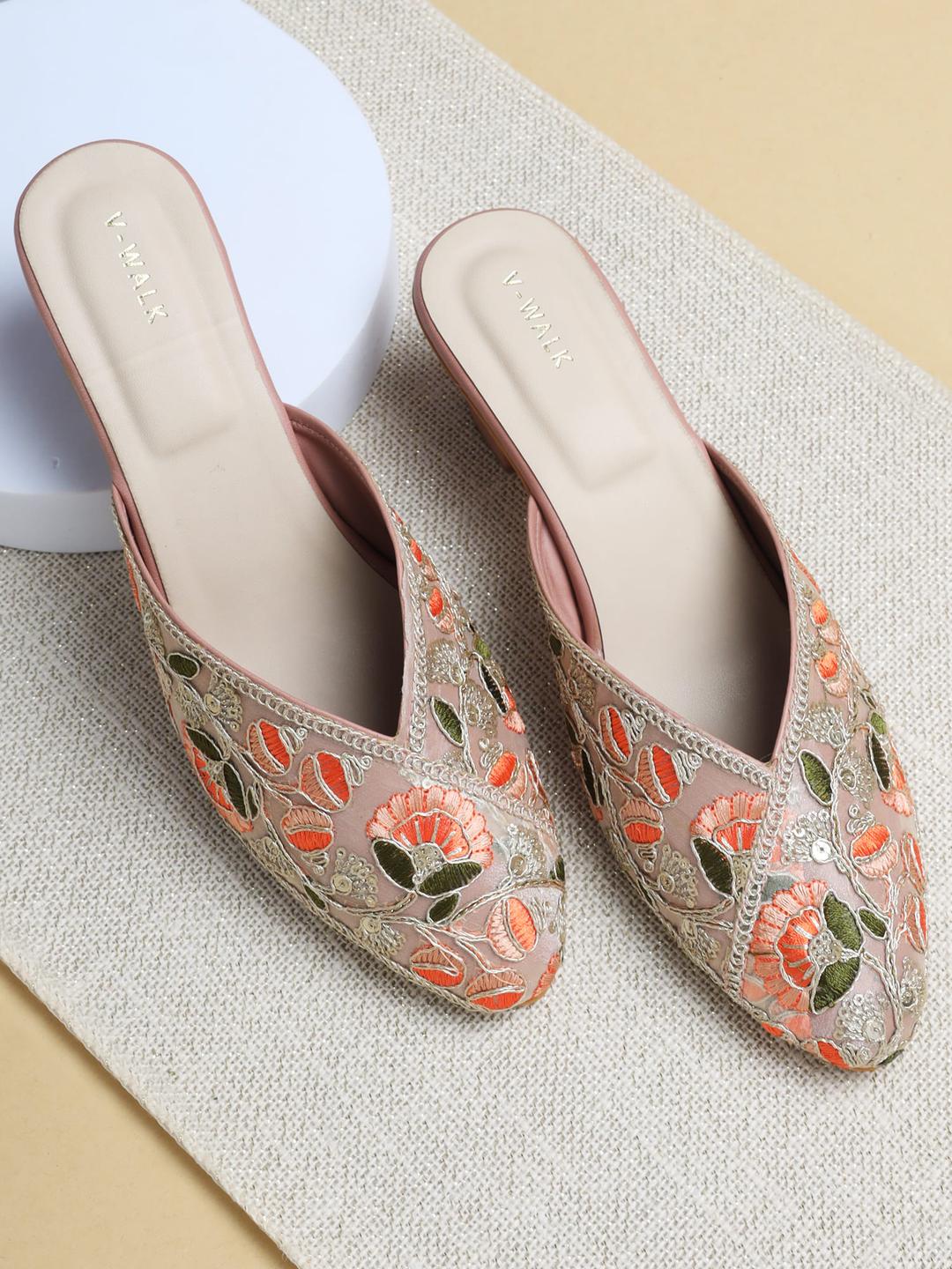 V Walk High Ripes Buy V WALK Women Embellished Party Block Mules - Heels for Women ...