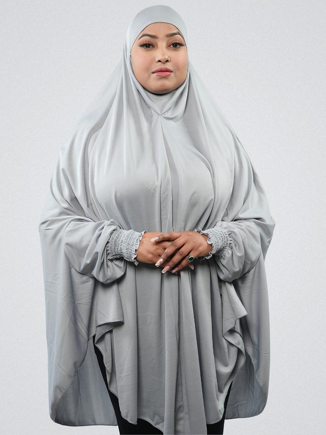 Buy URBAN KANYA Round Neck Solid Khimar With Adjustable Mouth Piece Hijab -  - Apparel for Women