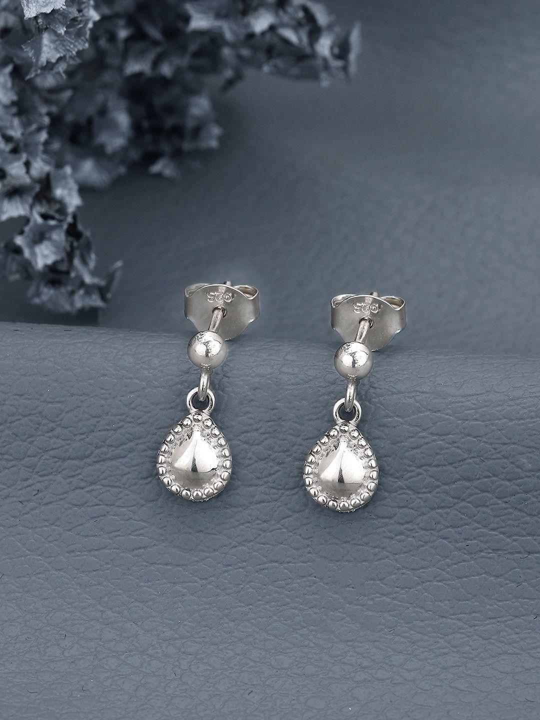 thumbnail image 2 of 925 Sterling Silver Plated Teardrop Dangle Earrings For Women - Hook Hoop Threader Style (Silver Or Gold) 2 of 6