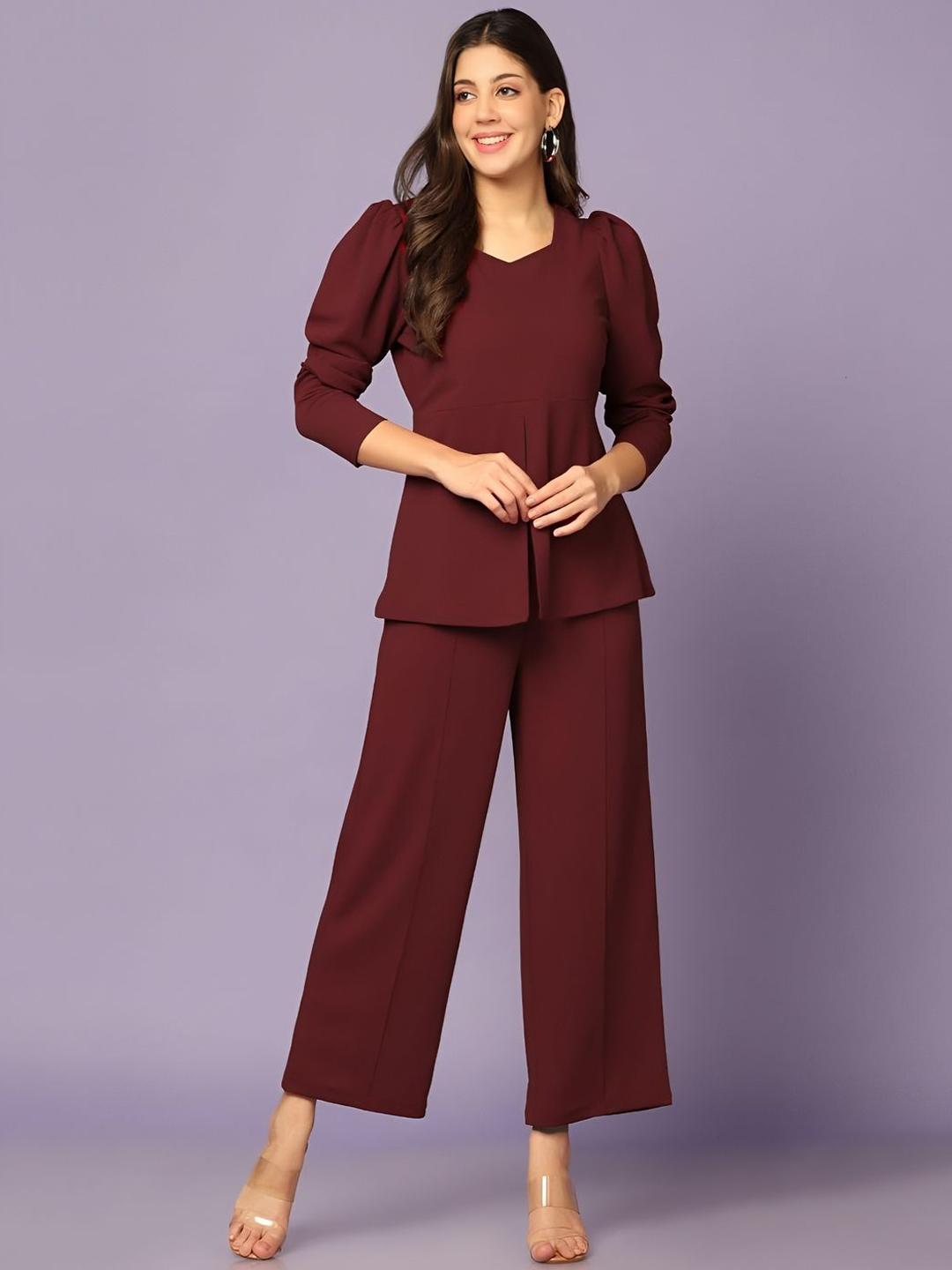 V-Neck Top With Trouser Co-Ords