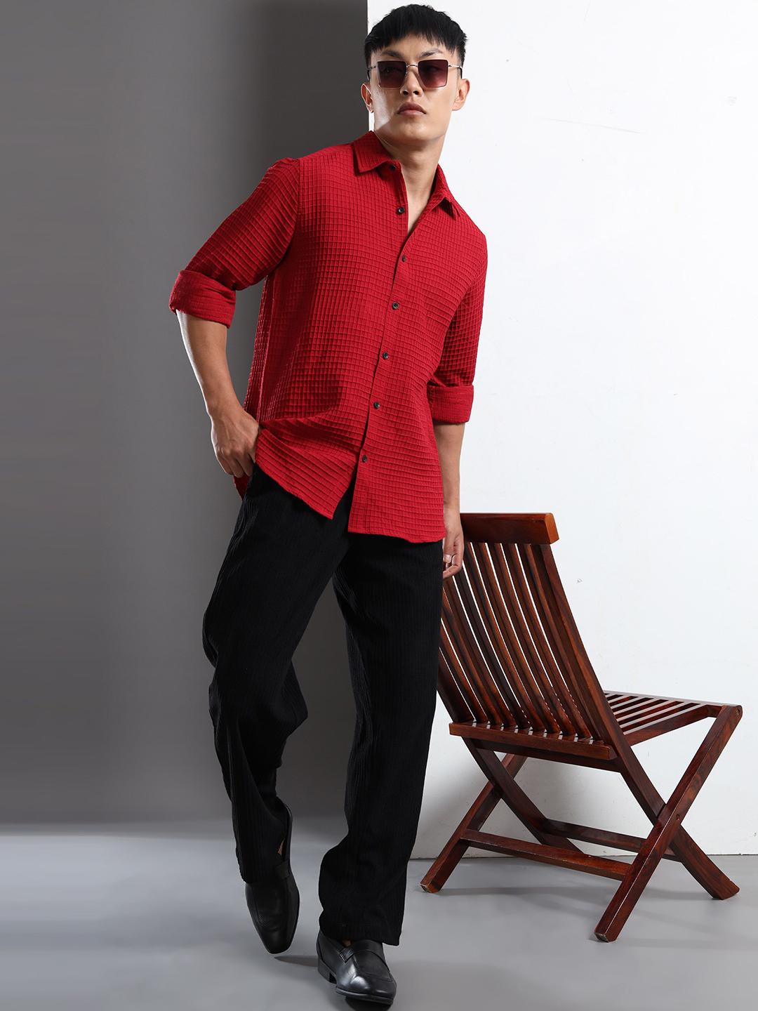 Buy MOHICANS Regular Fit Spread Collar Long Sleeves Casual Shirt -  - Apparel for Men