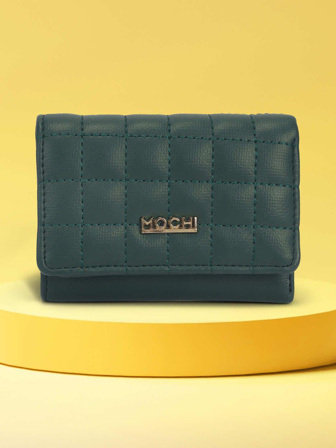 Mochi Women Checked Three Fold Wallet