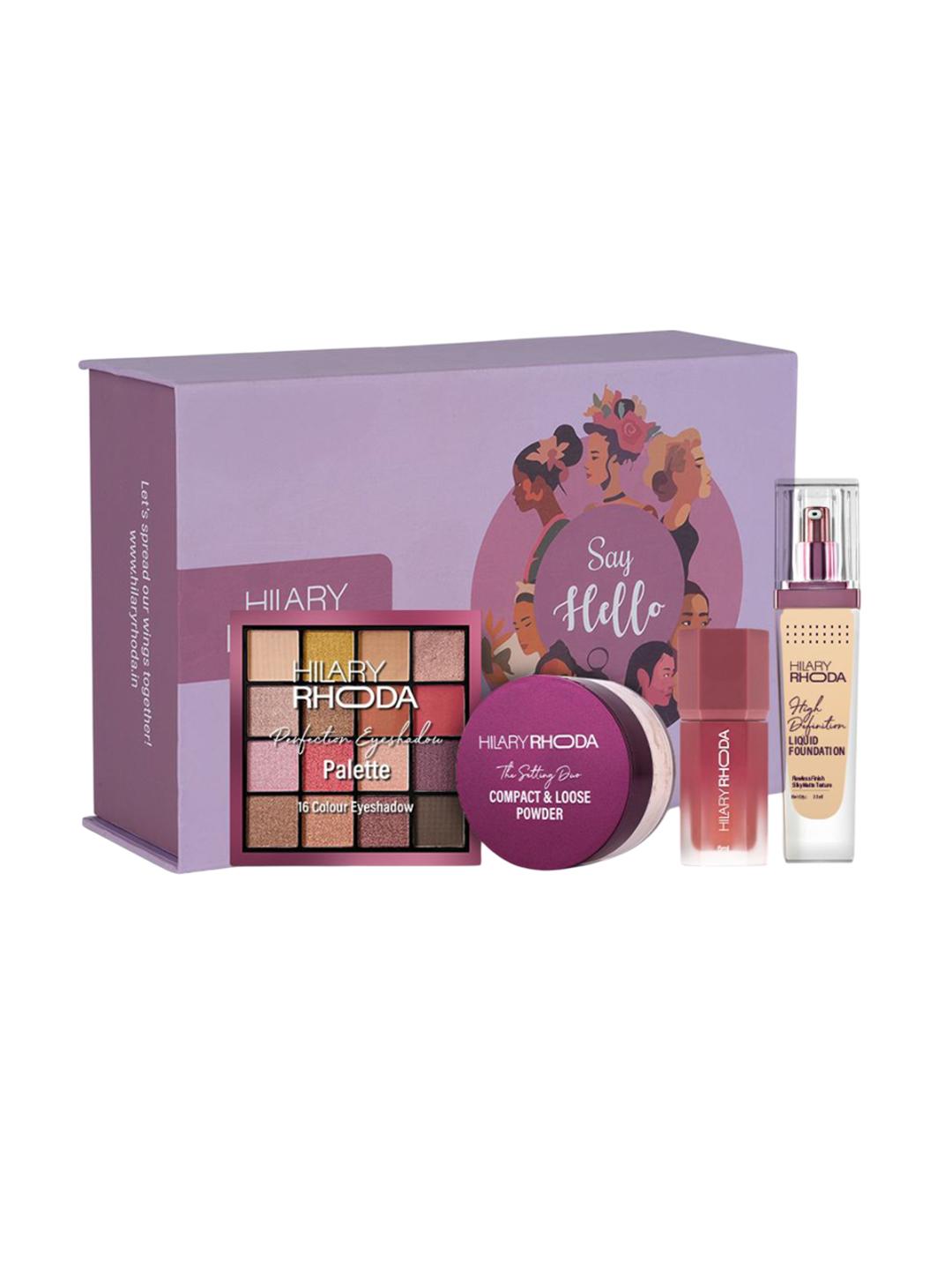 Buy Hilary Rhoda Set Of 4 Foundation, Compact Powder, Blush & Eyeshadow ...