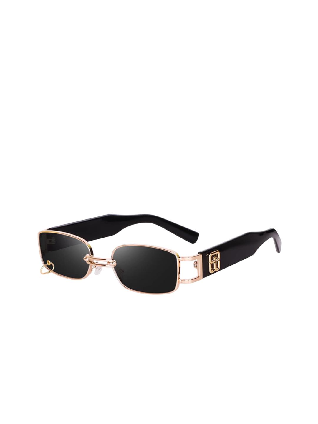 Buy Mast & Harbour Unisex Full Rim UV Protected Lens Rectangle Sunglasses MC Ring GLD BLK -  - Accessories for Unisex