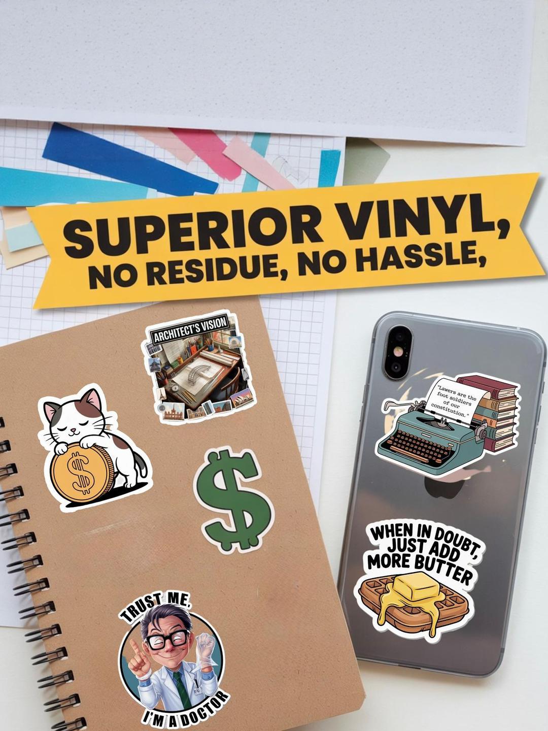 Buy PRINTING DADDY 55 Profession Themed Stickers - Decals And Stickers ...