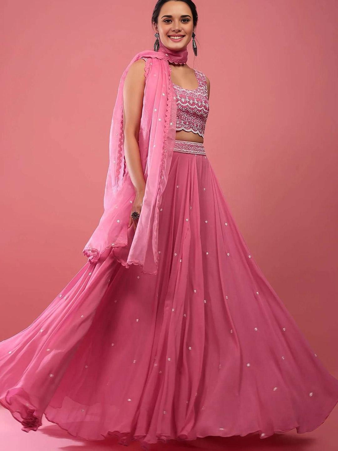 NEEL ART – Semi-Stitched Lehenga Unstitched Blouse With Dupatta