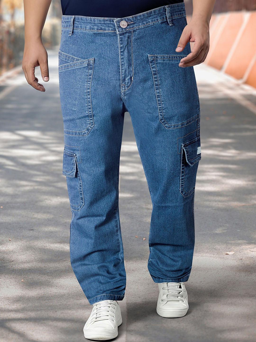 RIG BONE Men Comfort Boyfriend Fit Mid-Rise Heavy Fade StretchableC Cargo Jeans